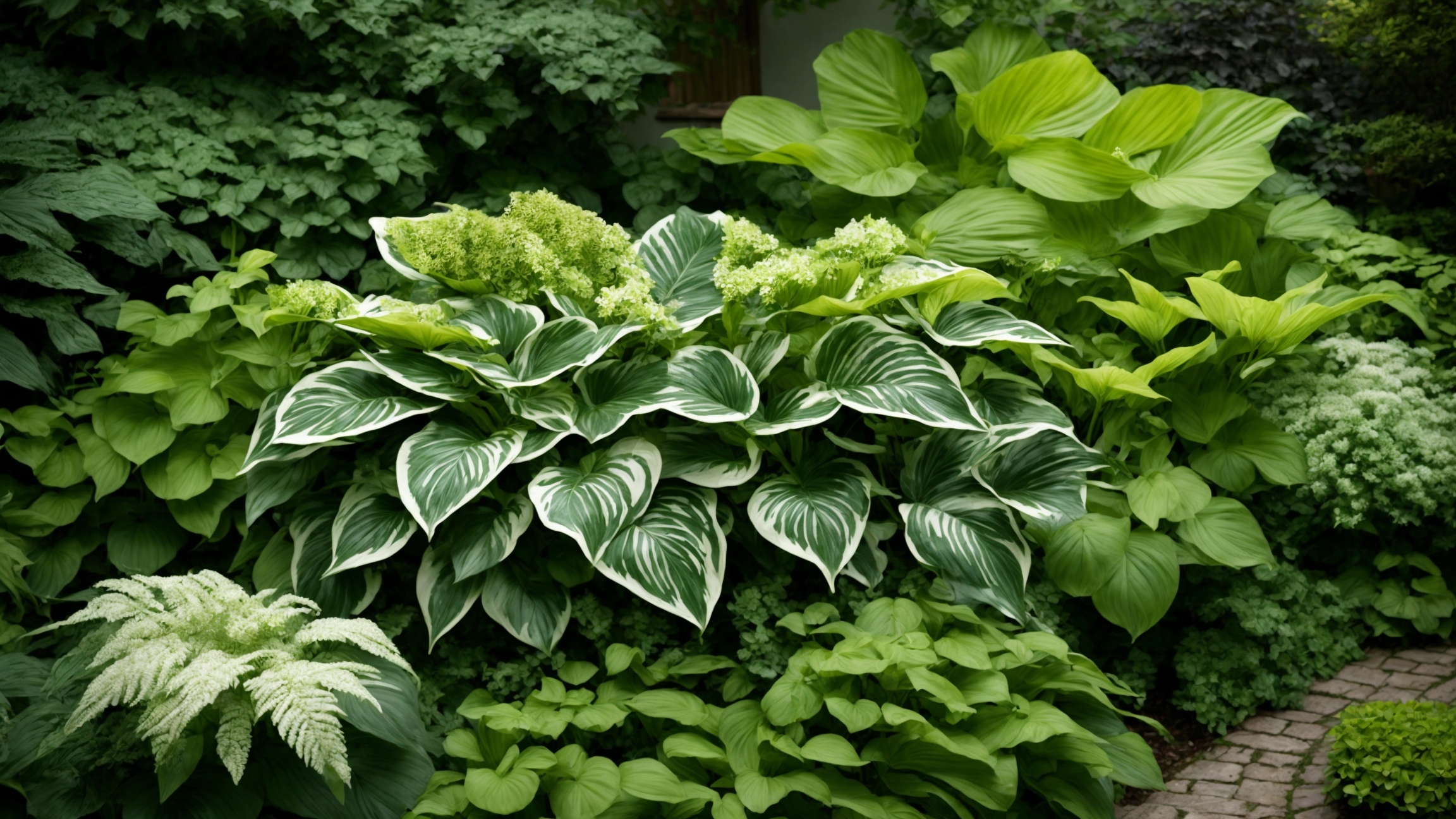 Hosta, hortenzia és páfrány hármas – Árnyékos trió