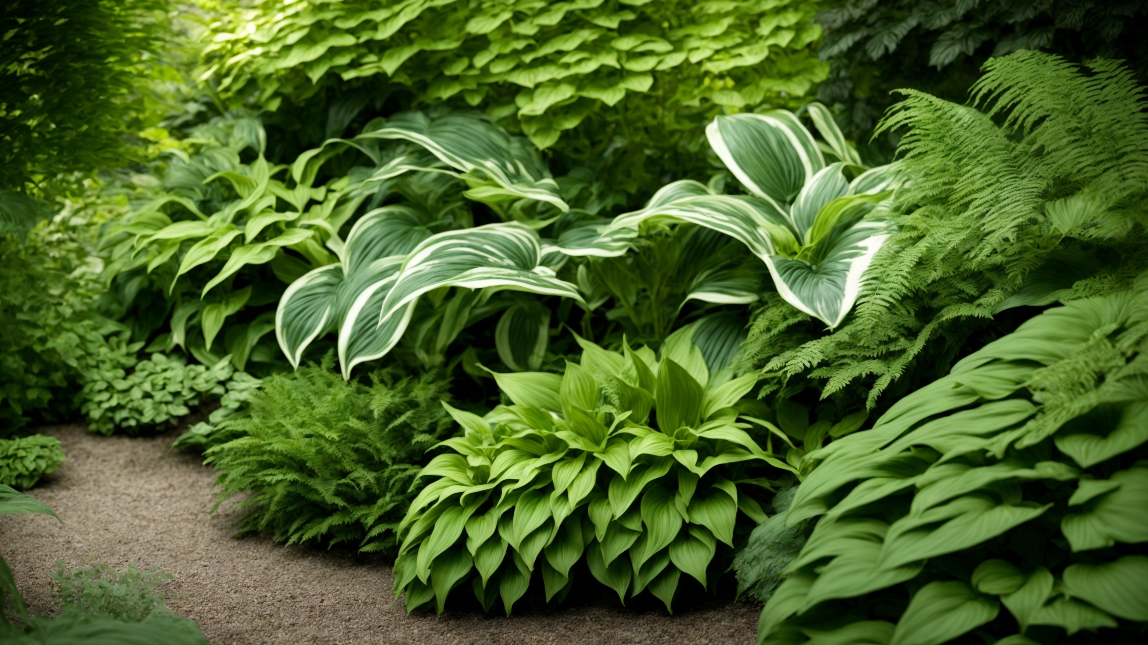 Hosta és páfrány kombináció – Árnyékos zöld oázis